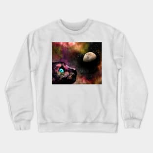 Siamese Cat 619 Planet Space Crewneck Sweatshirt